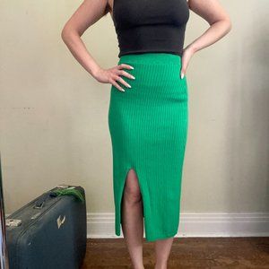 Free Skyline Midi Skirt Size XS Green